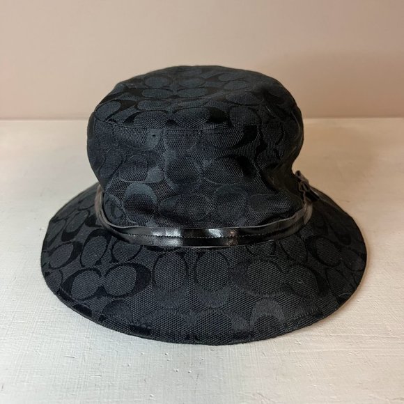 Vintage Coach Black Logo Bucket Hat Y2K 2000s - Picture 5 of 8